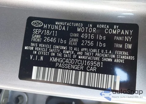 2012 Hyundai Genesis 3.8 из США, поврежденный, VIN KMHGC4DD7CU169581
